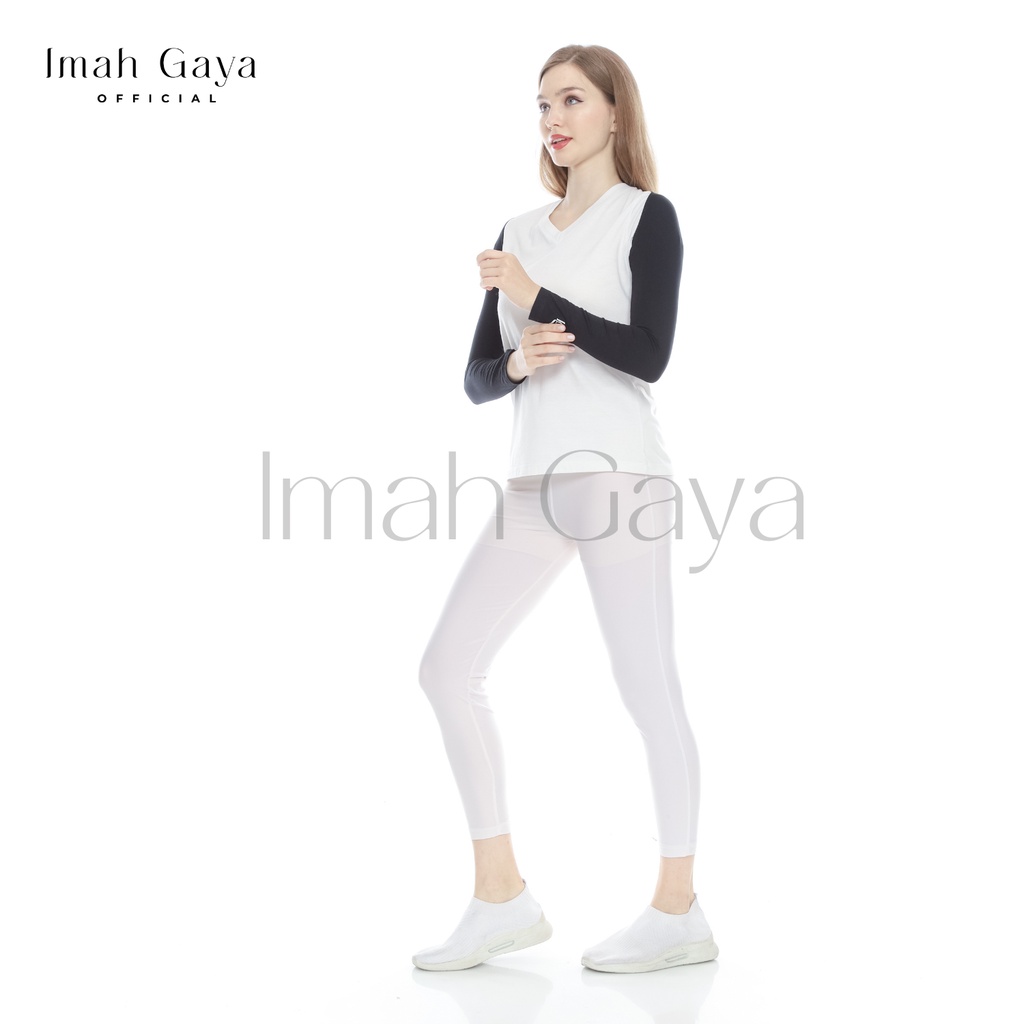 Imah Gaya Manset Tangan Bolero Wanita Dewasa Standar Panjang Polos Kaos Rayon Manset Tangan