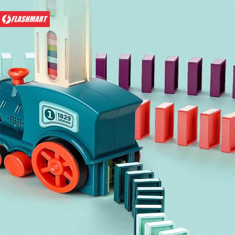 Flashmart Mainan Kereta Balok Domino Electric Domino Train - KT-342