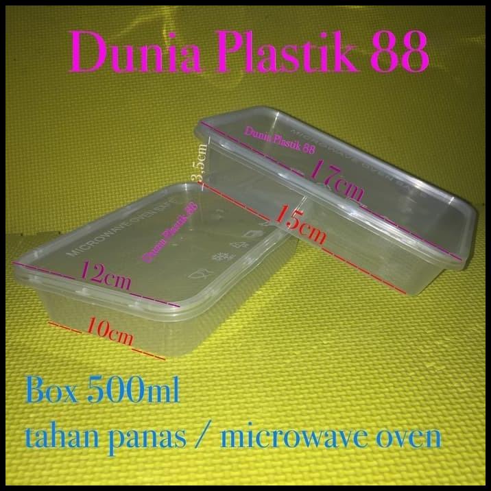 

Isi25Pc Thinwall 500Ml Kotak Box Wadah Toples Tempat Plastik Microwave