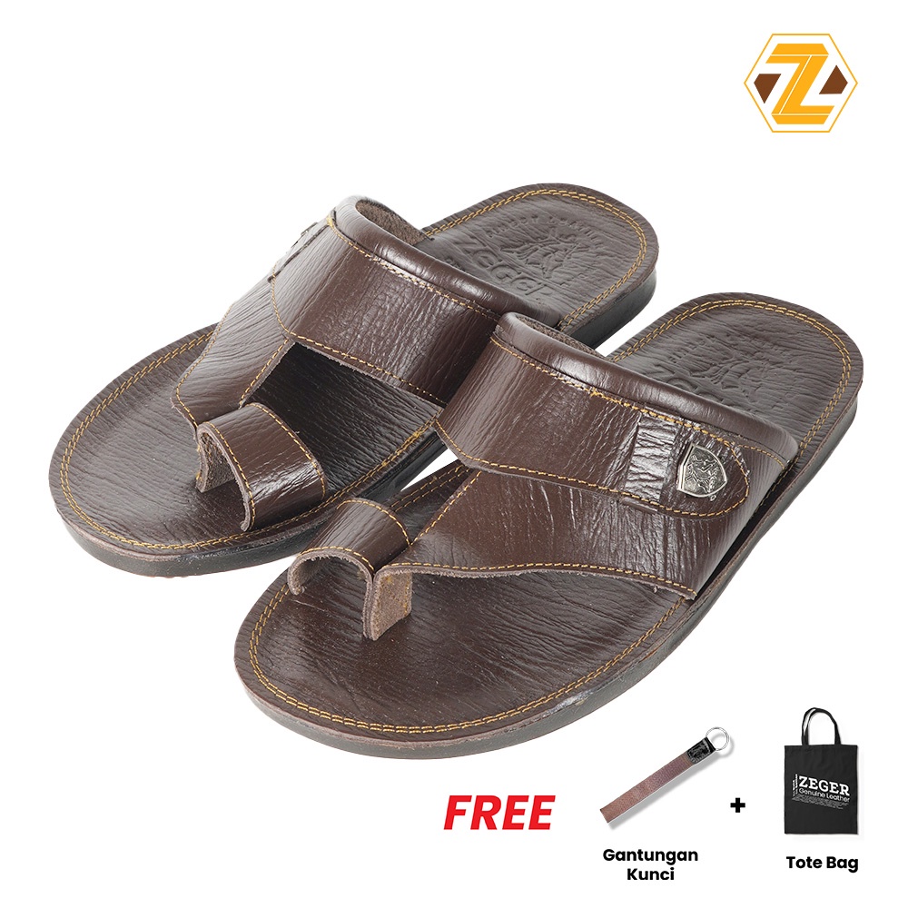 ZEGER Sandal Kulit Pria Jepit - TS 707