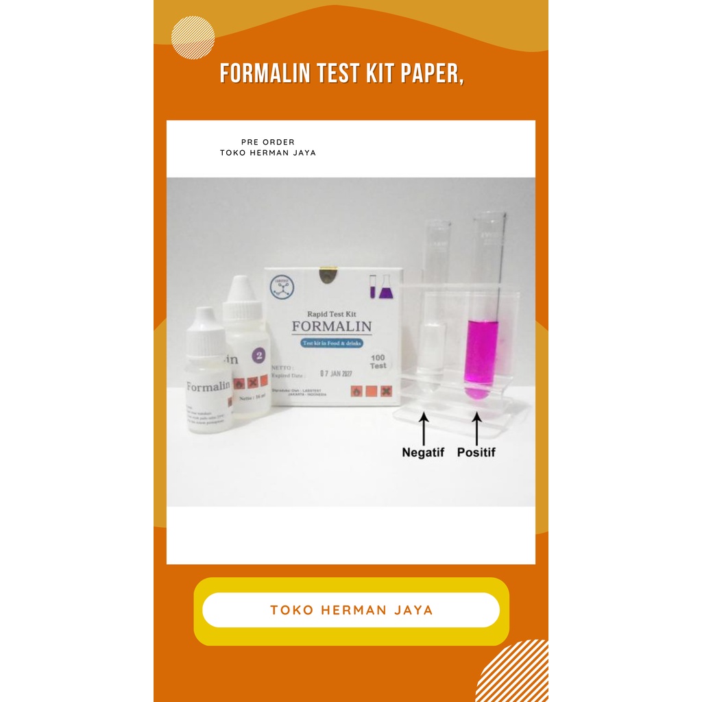 Formalin Test Kit Paper, Ex. Jerman