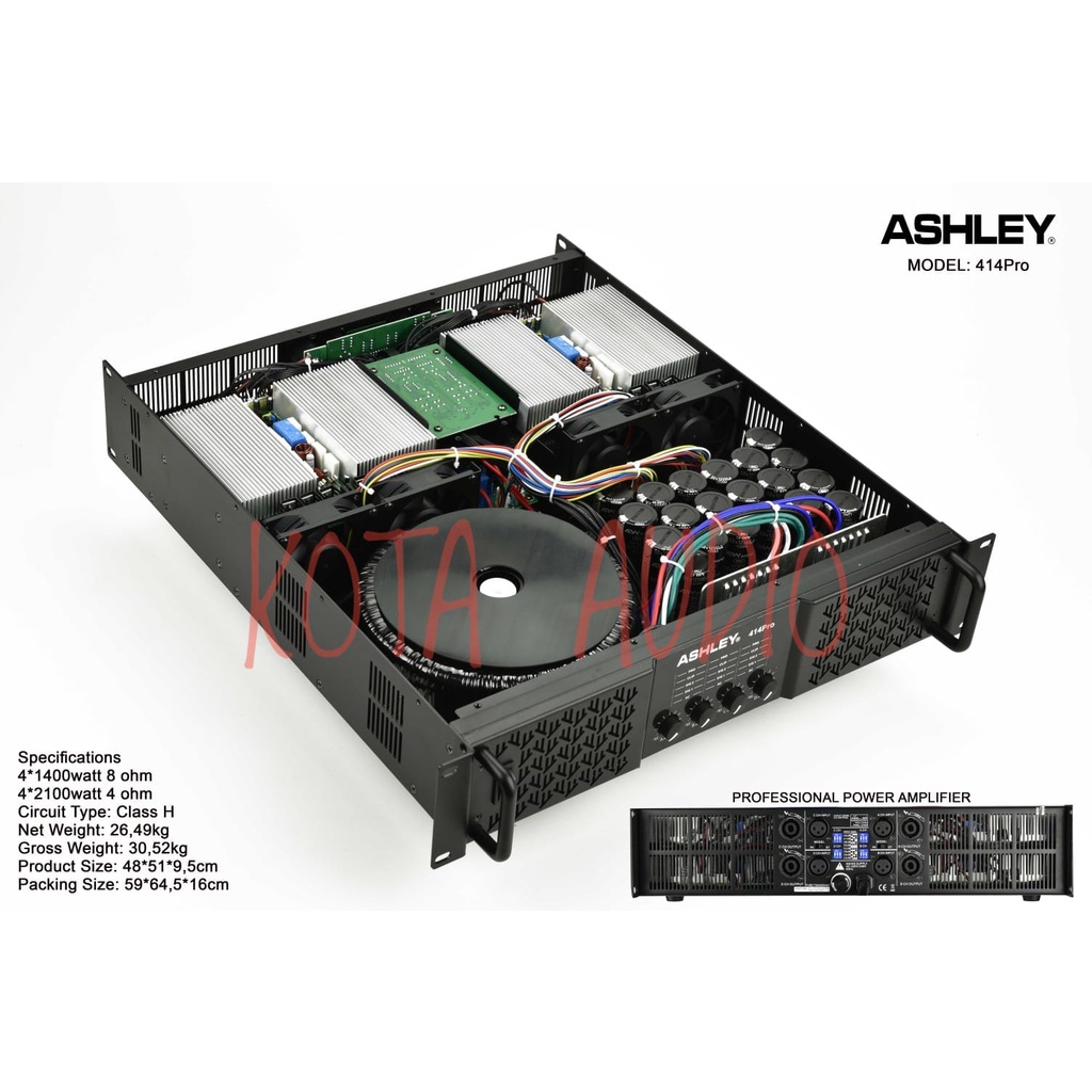 Ampifier Power Ashley 414PRO - 4 Channel, 1400 Watt per Chanel