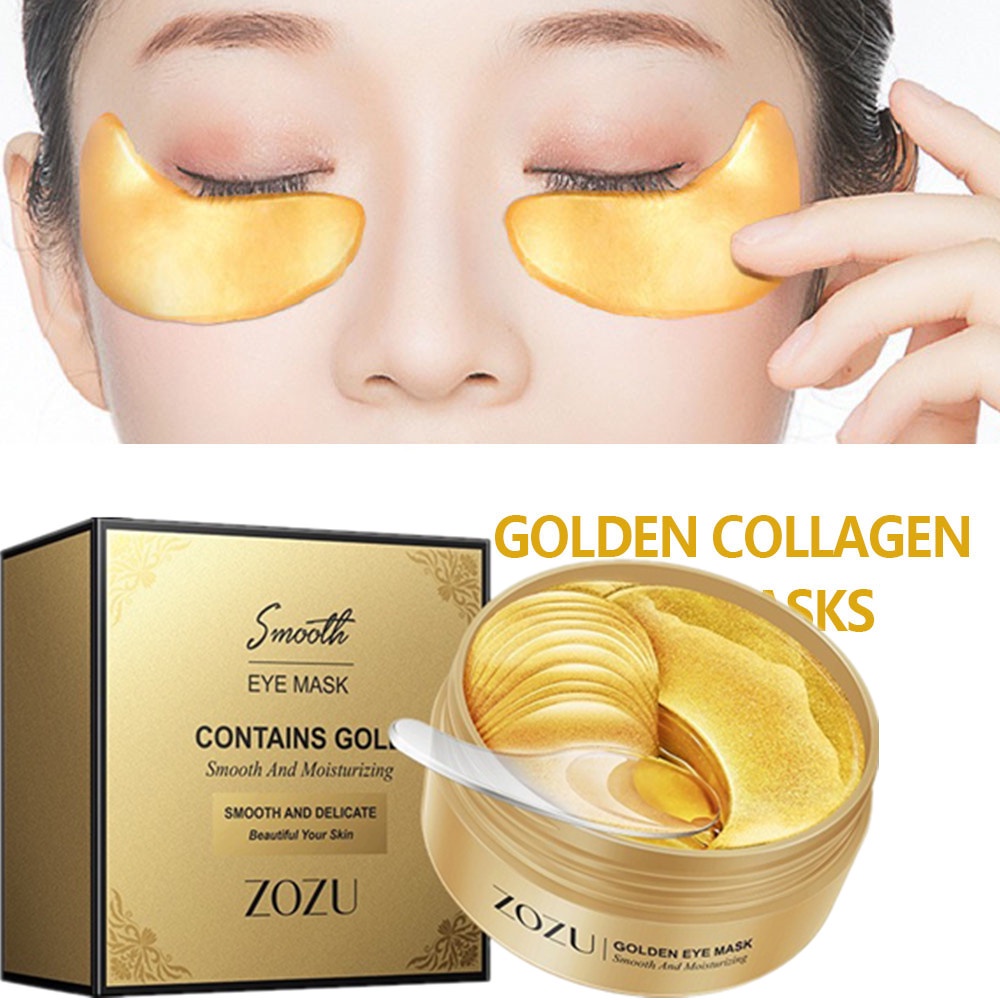 60Pcs Masker Mata Eye Patches Eye Mask Masker Mata Gold Collagen Emas 24k