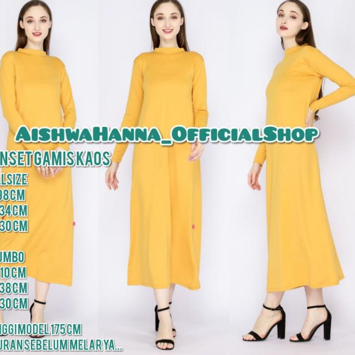 ✿ Manset Baju Gamis Dalaman Gamis Lengan Panjang Bahan Kaos Rayon Ukuran Standar dan Jumbo/inner gam