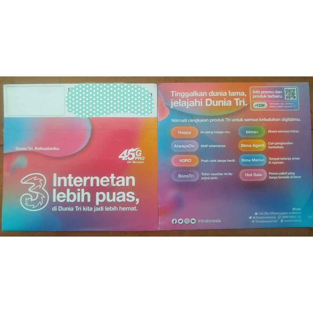 Perdana Tri Happy 12GB NASIONAL 30HARI