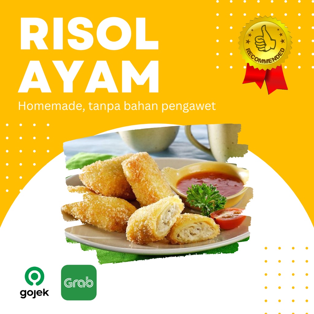

Risoles Risol Full Ayam Suwir Suir- Frozen Food - Makanan Beku