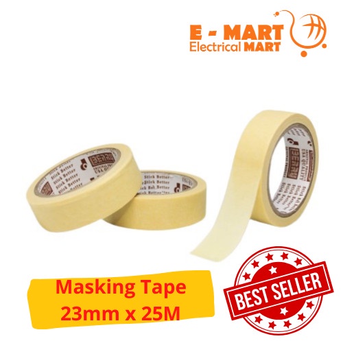 

BERRY Isolasi Kertas Masking Tape 1 inch Tape 23mm x 25M Lakban 23 MM