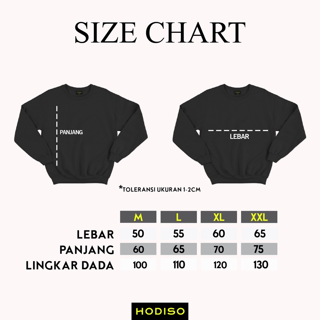 HODISO - Basic Sweater Bear Line Unisex Size M-XXL (Pria&amp;Wanita)