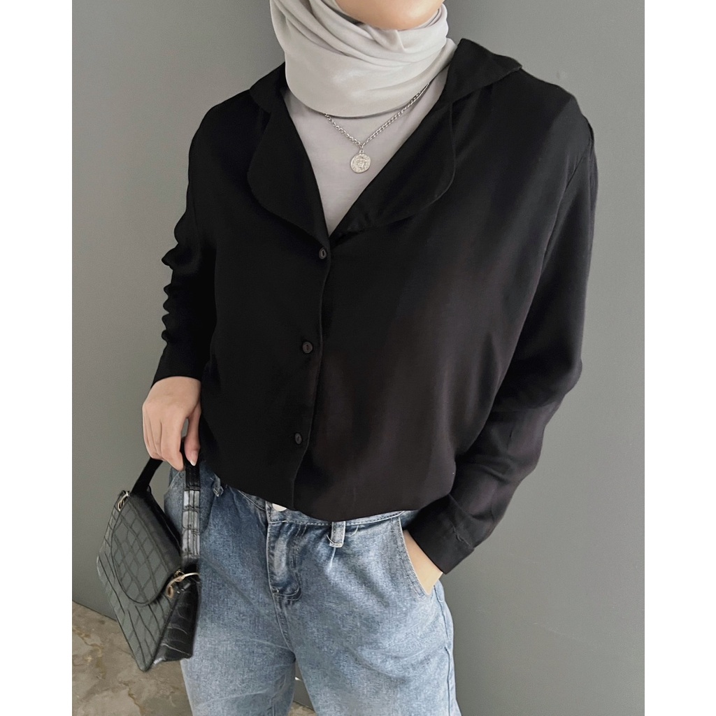 Myrubylicious TALYA SHIRT KODE 3239 | KEMEJA WANITA | KEMEJA LENGAN PANJANG | KEMEJA POLOS| KEMEJA RAYON