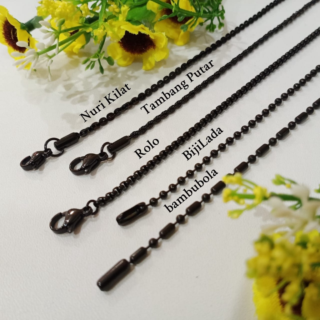 Kalung rantai MCI hitam