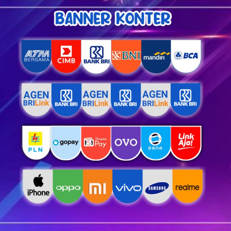 SPANDUK BANNER KONTER PULSA DAN AGEN BRI LINK