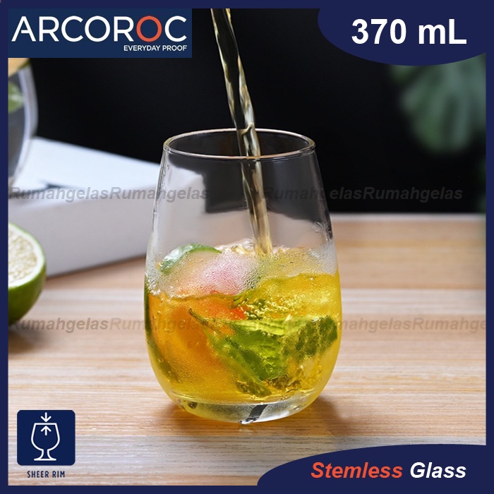 ARCOROC Gelas Wine/Gelas Stemless/Gelas Merry/Gelas Elegan/Gelas Kaca/Arcoroc