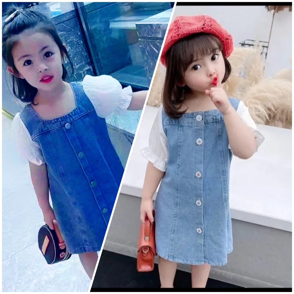 Dress Angela 1 - 6 Tahun Dress jeans Baju Anak Berkualitas