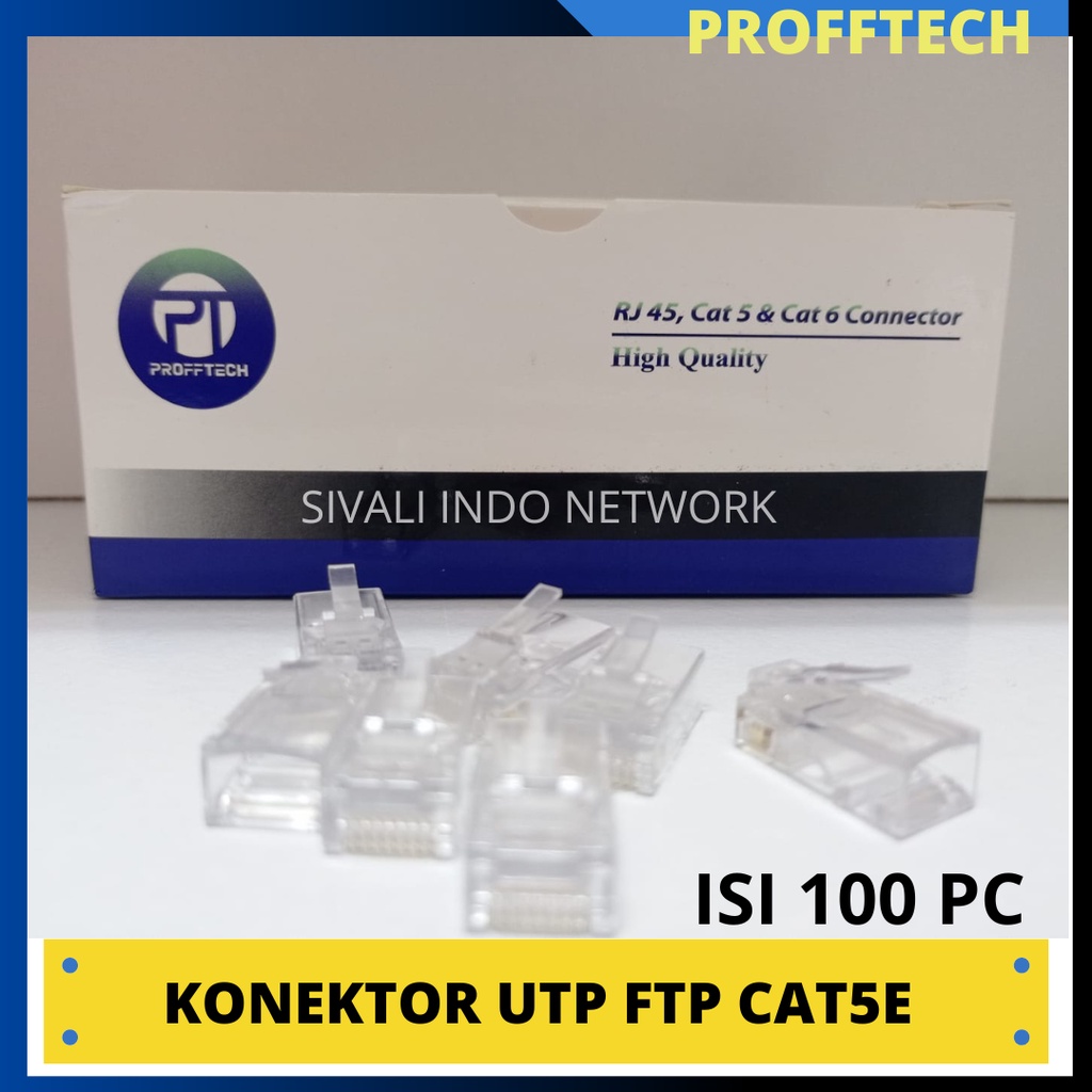 KONEKTOR KABEL LAN UTP FTP CAT5E RJ45 CAT5E