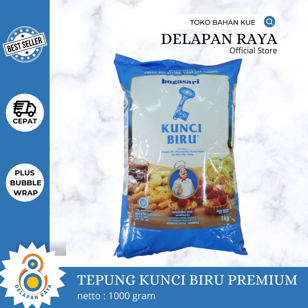 

TEPUNG TERIGU KUNCI BIRU PREMIUM 1KG - 8Raya