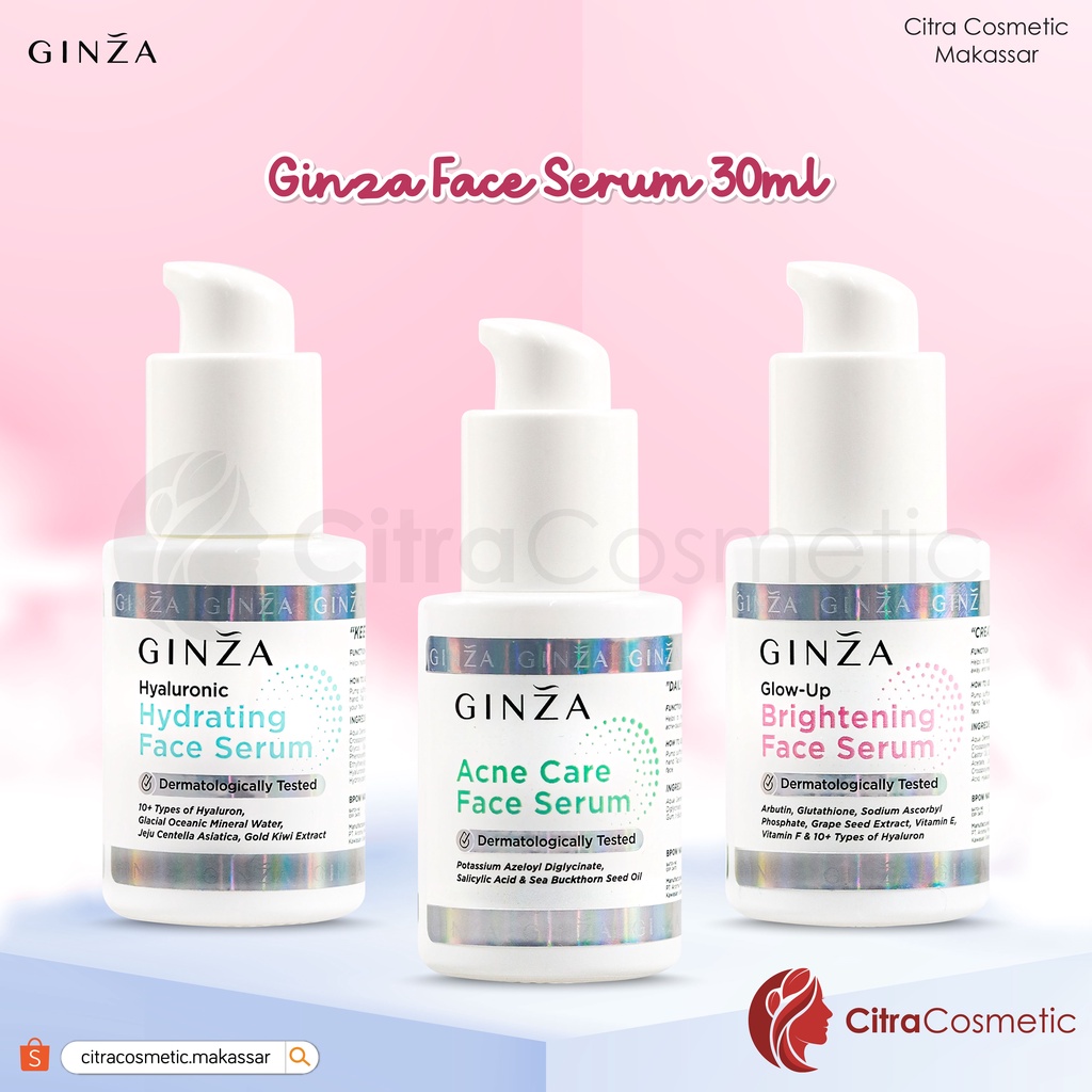 Ginza Face Serum 30 Ml Series | Acne Care | Brightening | Hydrating