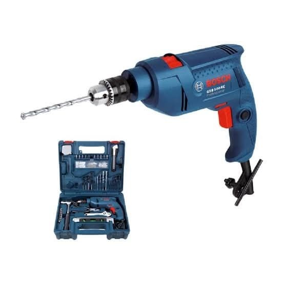 Mesin Bor Tembok Bosch GSB 500 RE Bor Tangan Listrik Impact dengan Aksesoris