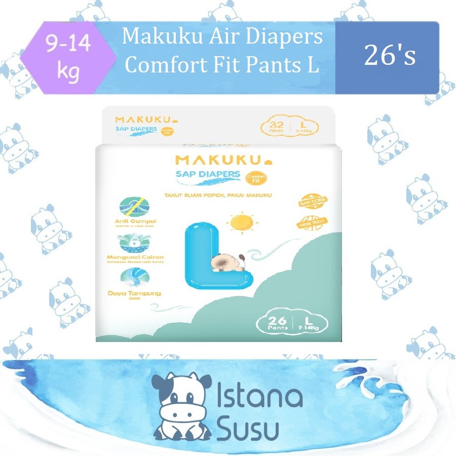 Makuku SAP Diapers Comfort Fit Tape/Pants NB/S/M/L/XL/XXL