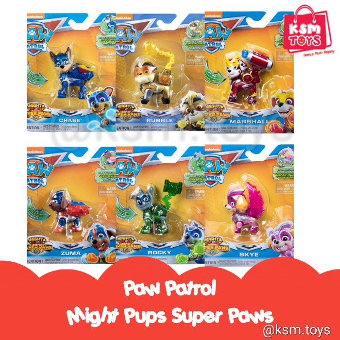 Figure Paw Patrol Mighty Pups Super Paws Original Figure Set
