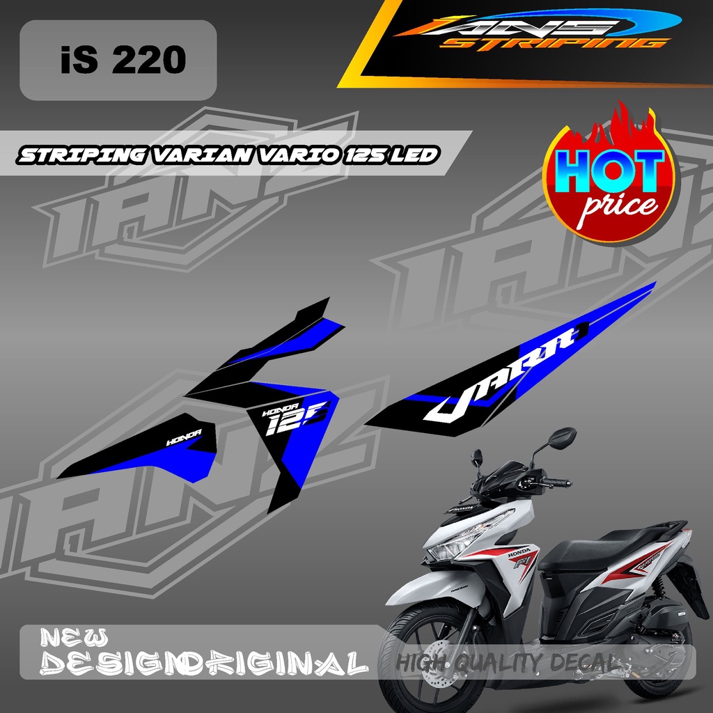 DECAL VARIO 125 SIMPEL KONSEP STRIP / STIKER SEMI BODY FULL HONDA VARIO / DECAL STIKER KERETA VARIO 125 LED IS220