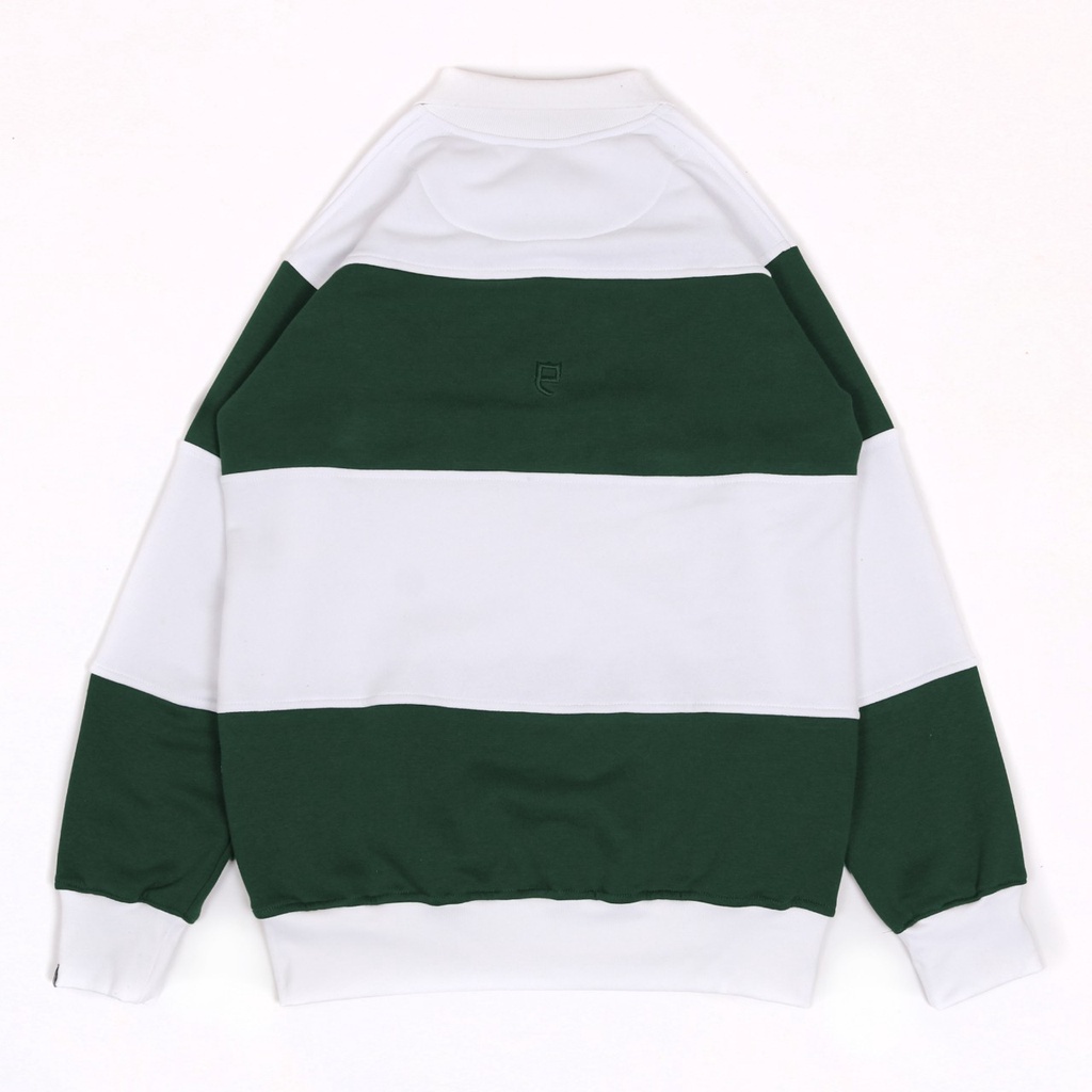 Jaket Sweater Crewneck PREVILLE RUGBY STRIPE Kekinian Hits Terbaru Good Quality Original