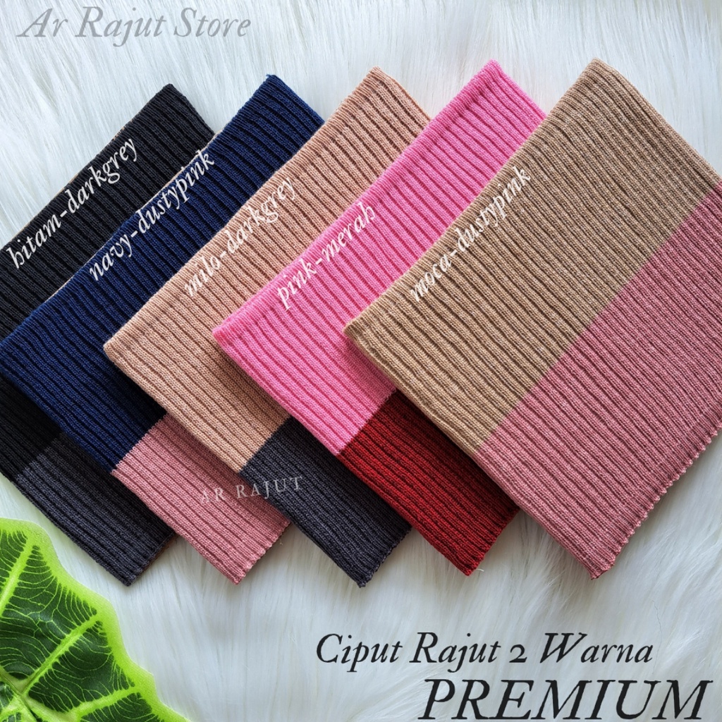 Ciput Rajut Premium 2 warna Daleman hijab premium anti pusing