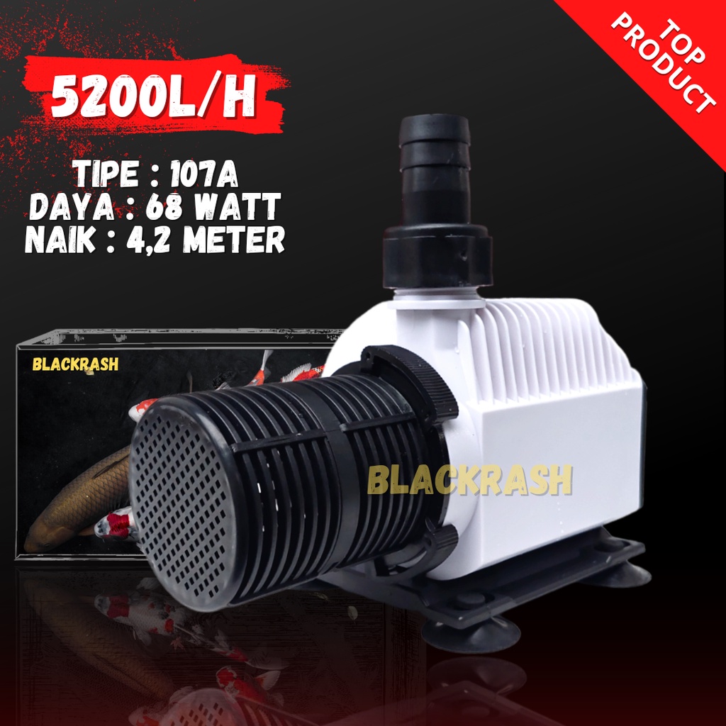 Pompa Celup Filter Aquarium Hidroponik Low Watt 107 5200 - Power Head Mesin Air Kolam Ikan Koi Besar