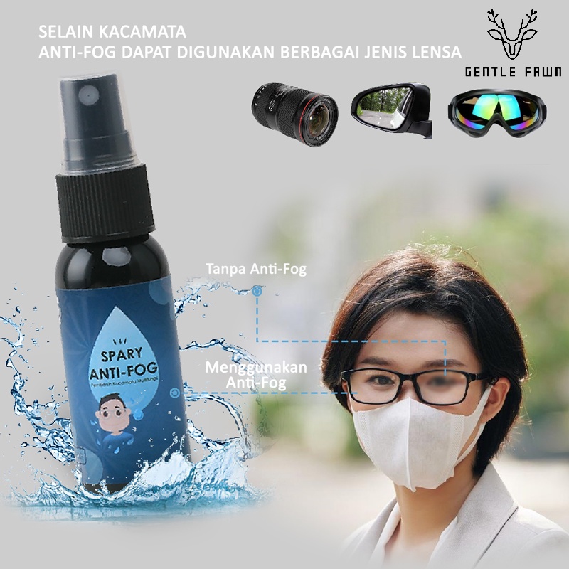 Gentle Fawn Spray Pembersih Lensa Anti Fog Anti Embun Berbagai Aroma Lens Cleaner Anti Kabut Serbaguna 30ml Kacamata/Cermin/Kamera/Komputer/Notebook/Helm dll.-3