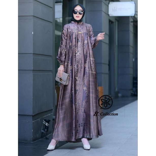 New gamis silky brown premium