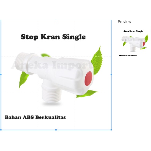 NEW Stop Keran Air Single Plastik ABS Tahan Korosi