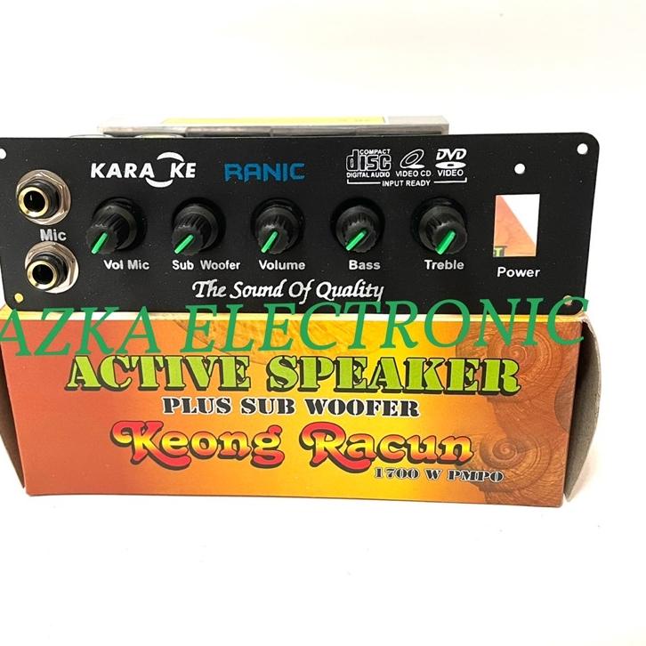 ⅍ Kit Power Amplifier Speaker Aktif Stereo Plus Subwoofer 1700W PMPO ✤