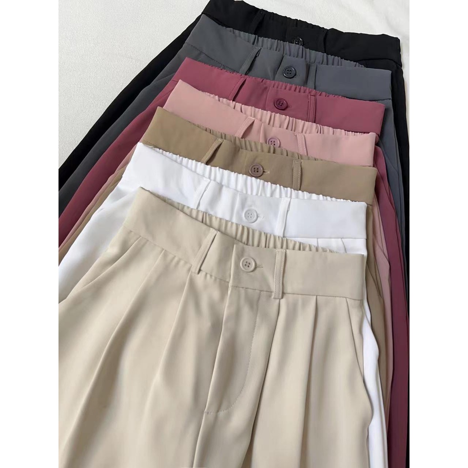 Celana Kulot Wanita Highwaist Celana Setelan Polos