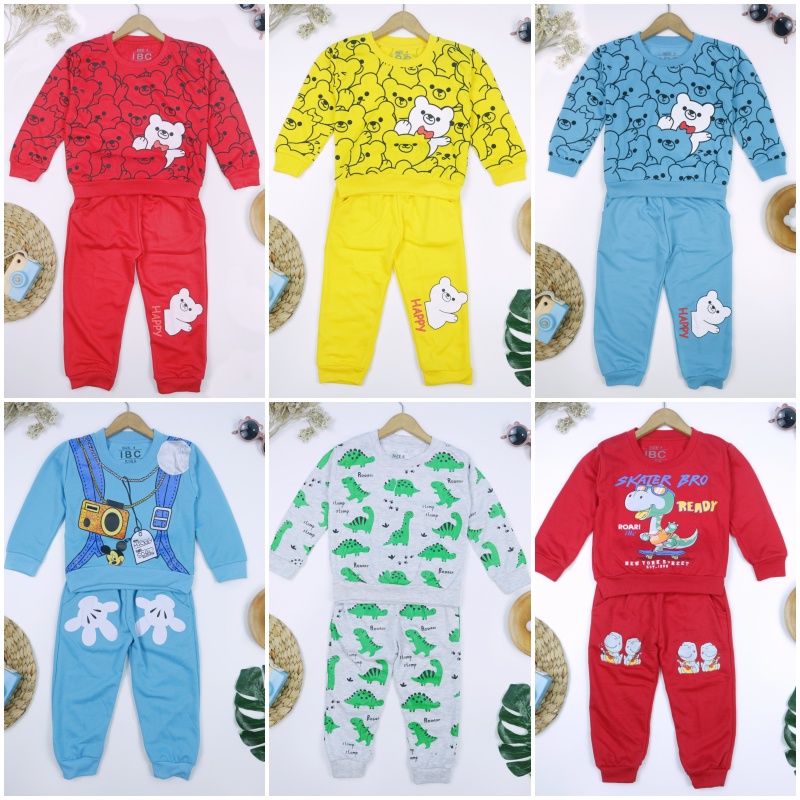 (EXPORT) Setelan Jojo Size 3-4 Tahun / Baju Tidur Premium Cotton Lengan Panjang Anak Laki Perempuan