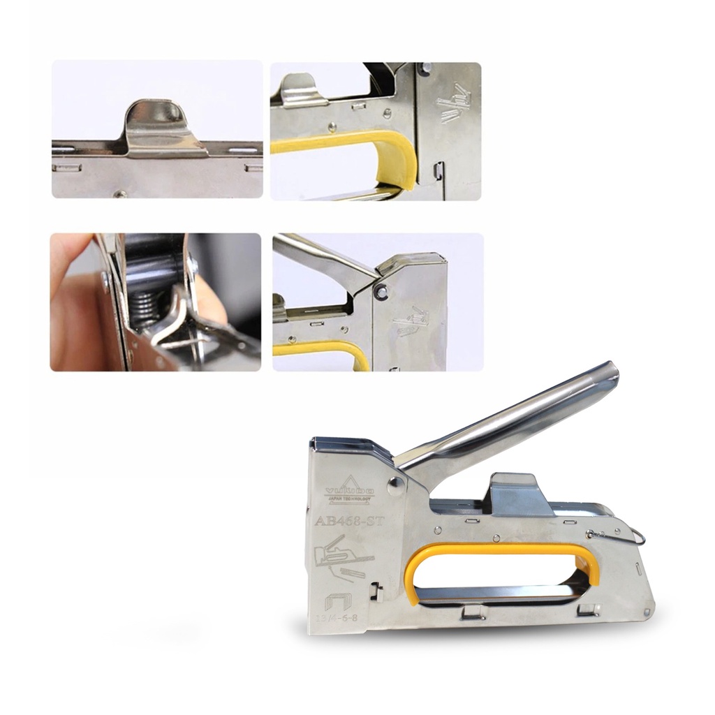 Stapler Tembak / Cekrekan / Pengokot / Hekter Gun Tacker / Staples Sofa, Staples Jok, Stepler Motor,