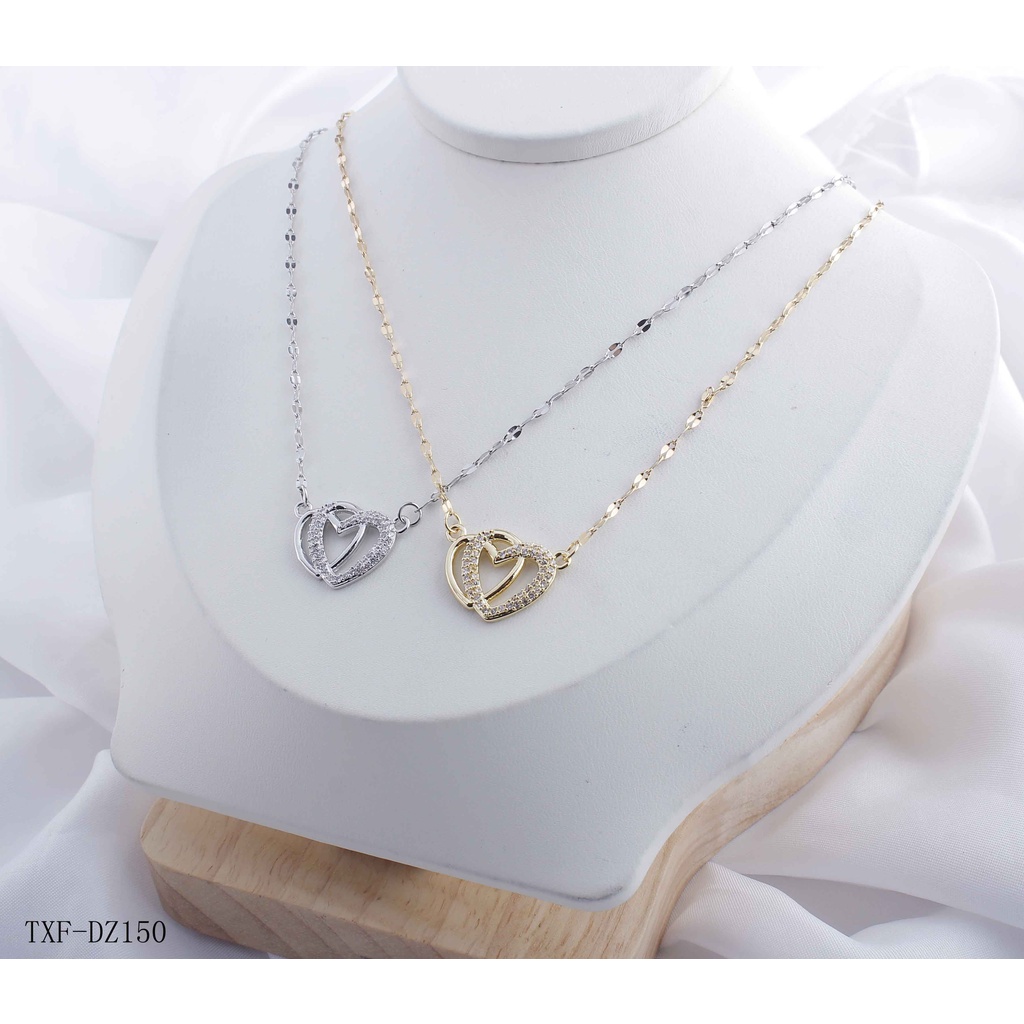 Kalung Titanium Love Permata Perhiasan Fashion Jewelry 150