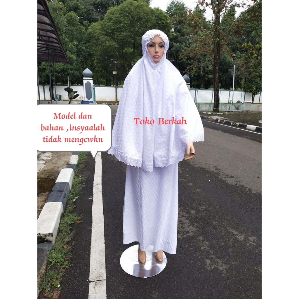 Gamis haji dan umroh wanita satu set (bergo +sarung tangan+bergo super) sarah payung