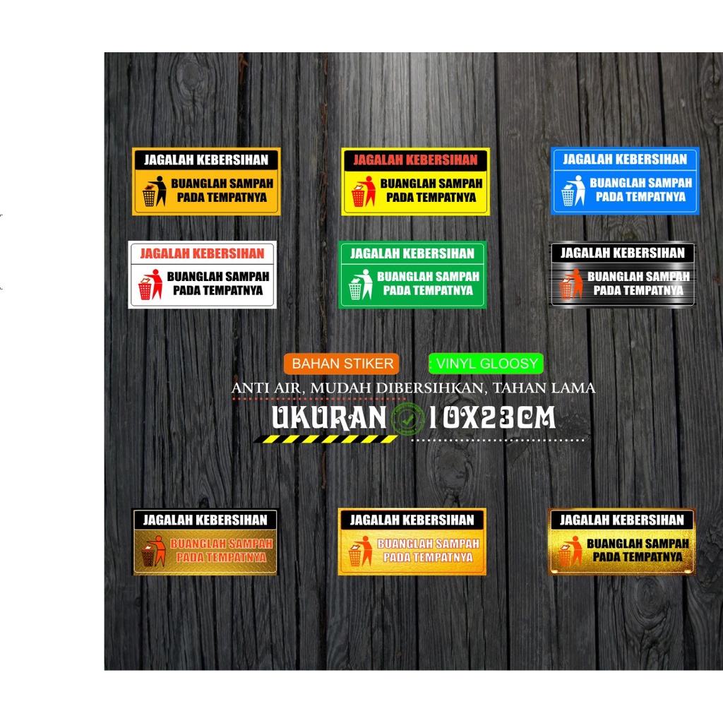

Sticker Waterproof JAGALAH KEBERSIHAN