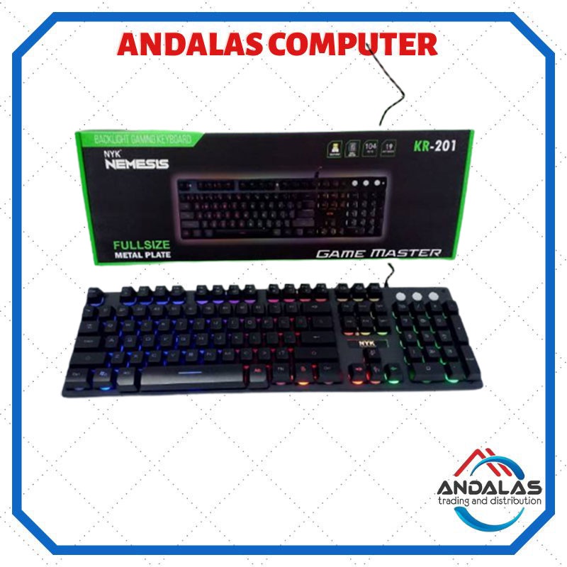 KEYBOARD GAMING GAME NYK KR-201 FULL SIZE RGB GAME MASTER