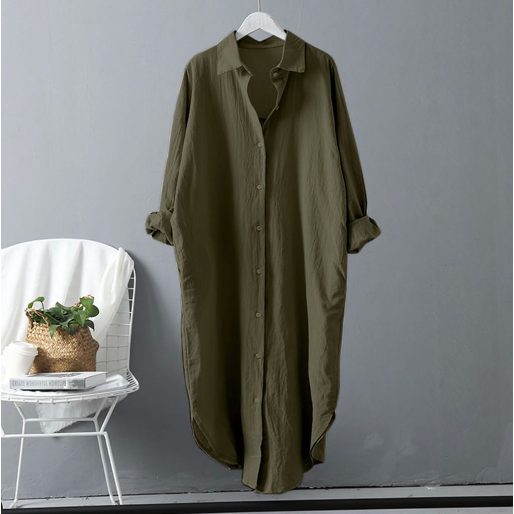 LONG TUNIK WANITA CRINGKLE / BAJU TUNIK KOREA CRINGKLE