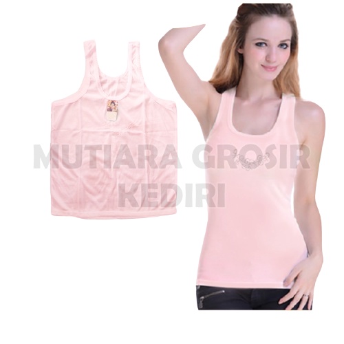 (XL 3L) GROSIR 12 PCS KAOS DALAM WANITA DEWASA LUSINAN / SINGLET WANITA DEWASA KN