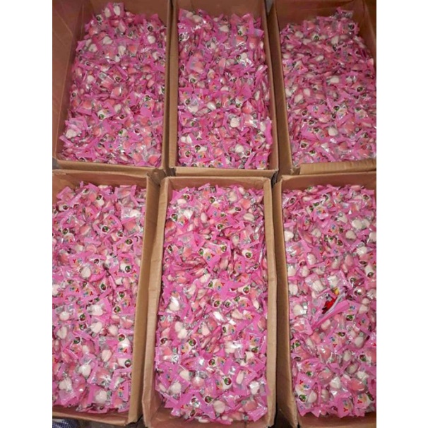 

PERMEN YUPI STRAWBERRY KISS LOS 3KG || YUPI 1 DUS BERAT 3KG