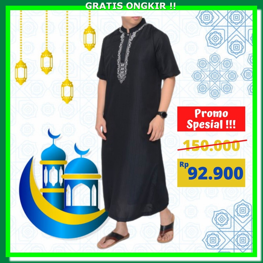 Jubah Pria Pakaian Gamis Jumbo Dewasa Terbaru Muslim Baju Jas Panjang Jubah Pria Gamis Pria Dewasa