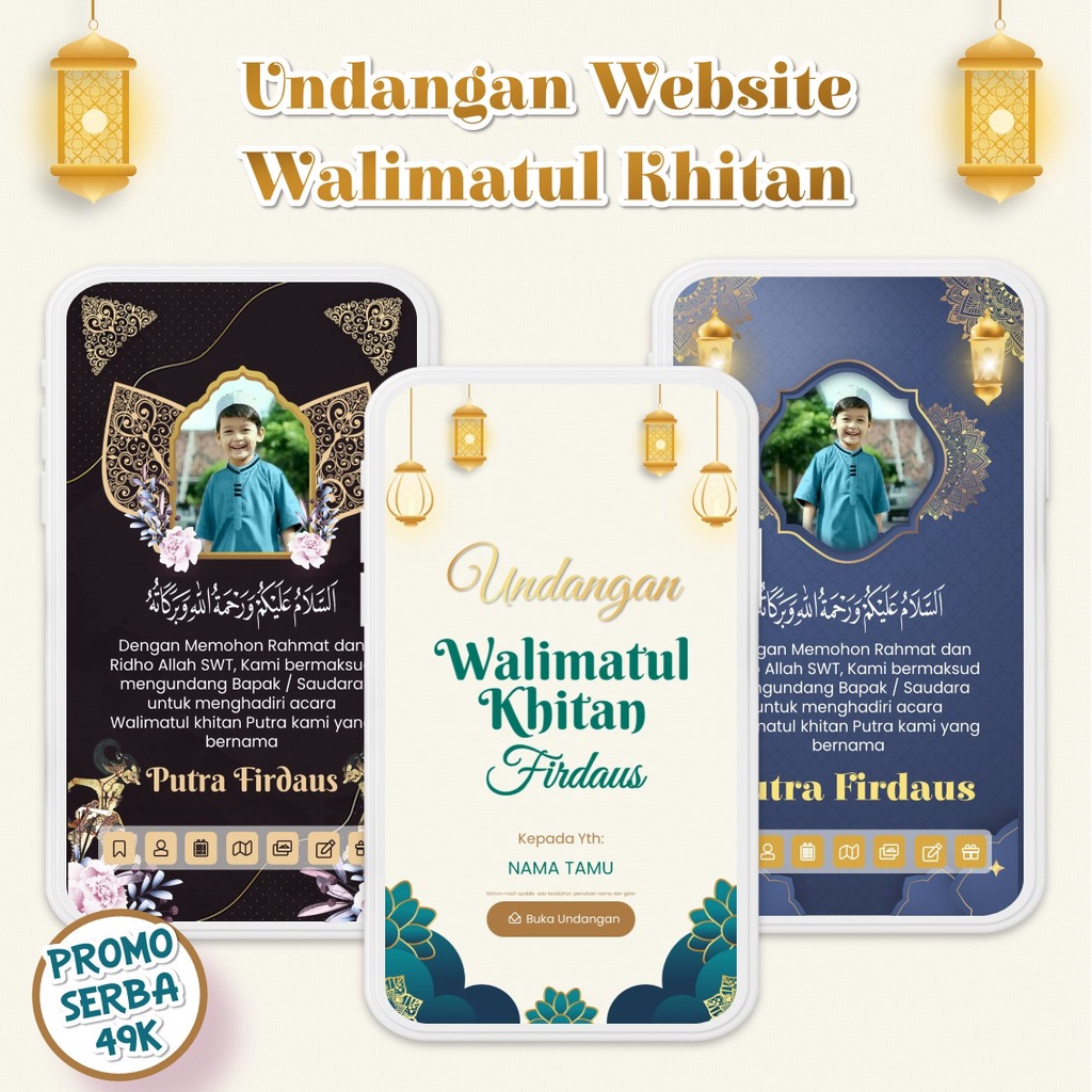 UNDANGAN DIGITAL WEBSITE KHITAN / SYUKURAN