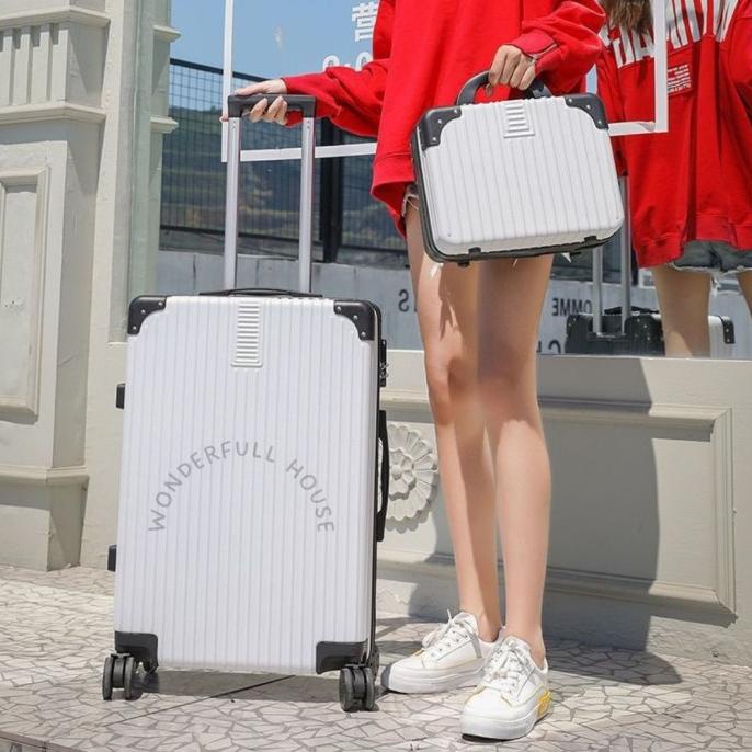 Koper Cabin Import 14 20 24 Inch Anti Pecah Koper Fiber Koper Kecil