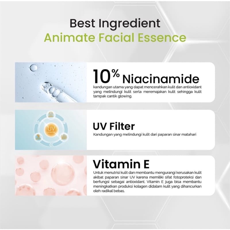 Animate Facial Essence Serum Vitamin E isi 60 Capsule