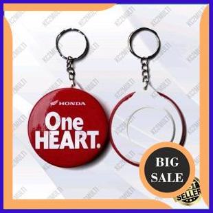 

last stok Gantungan Kunci Pin Honda One Heart 1 Sisi 58MM 140ZZ3