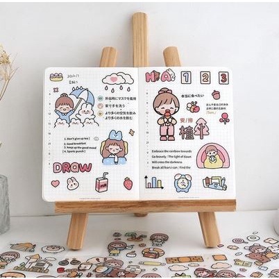 MOMO Sticker - Stiker Momo Motif Kartun Korea