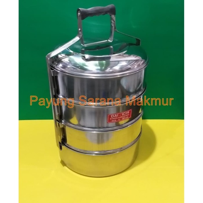 Rantang Rantang Jumbo 30 Cm Susun 4 Daichi / Tenong 30 Cm / Rantang Stainless