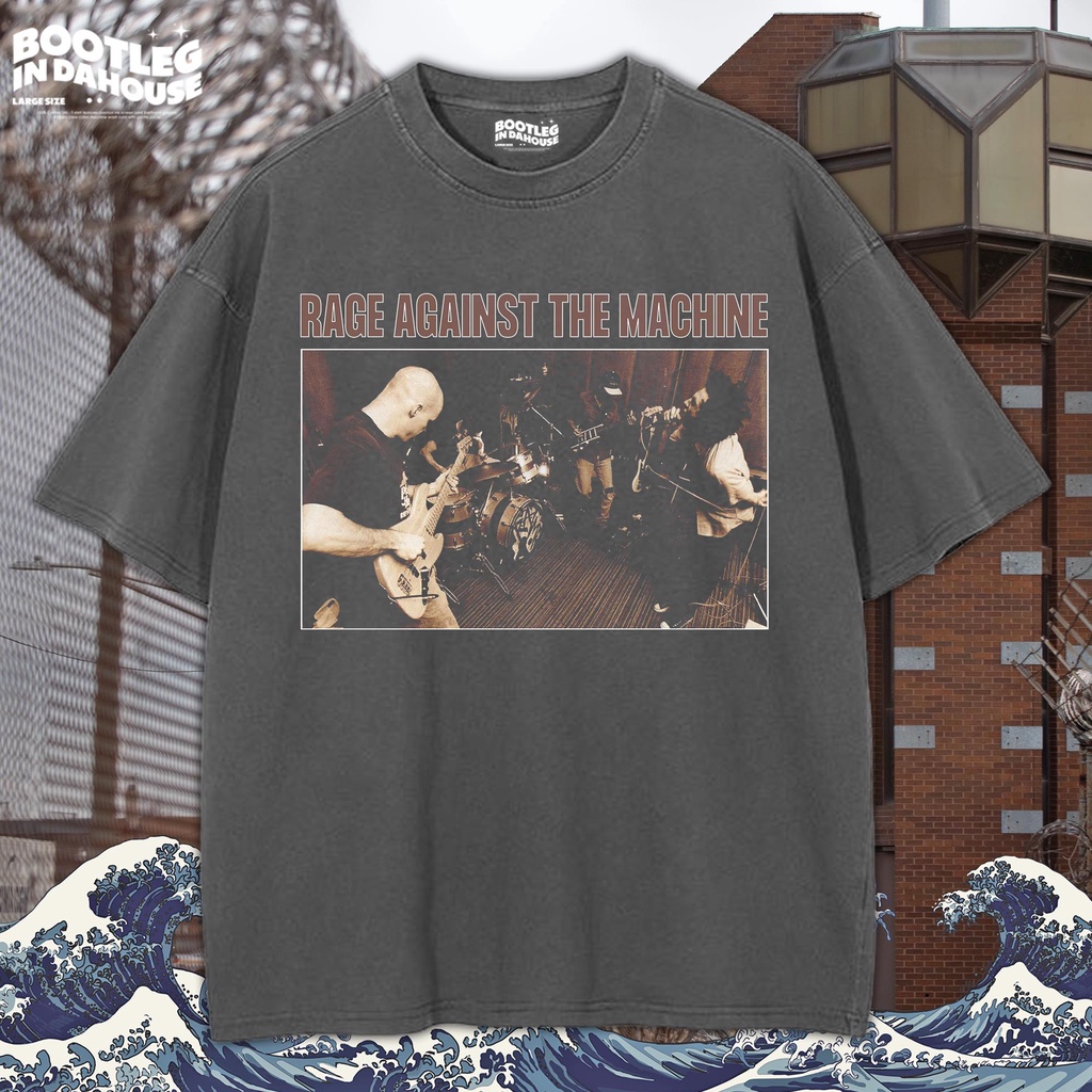 RAGE AGAINST THE MACHINE Oversize T-shirt / Kaos Oversize RAGE AGAINST THE MACHINE