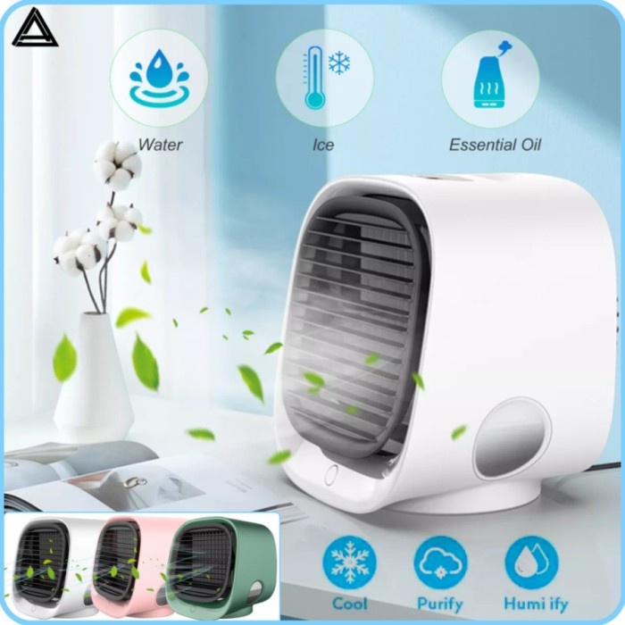 AC Mini AC Mini Portable Humidifier Untuk Kamar Dingin Pendingin Ruangan LED(W0D9) Kipas Pendingin M